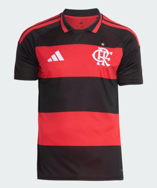Camisa Flamengo I 2026/27 Torcedor Adidas Masculina - Vermelho+Preto
