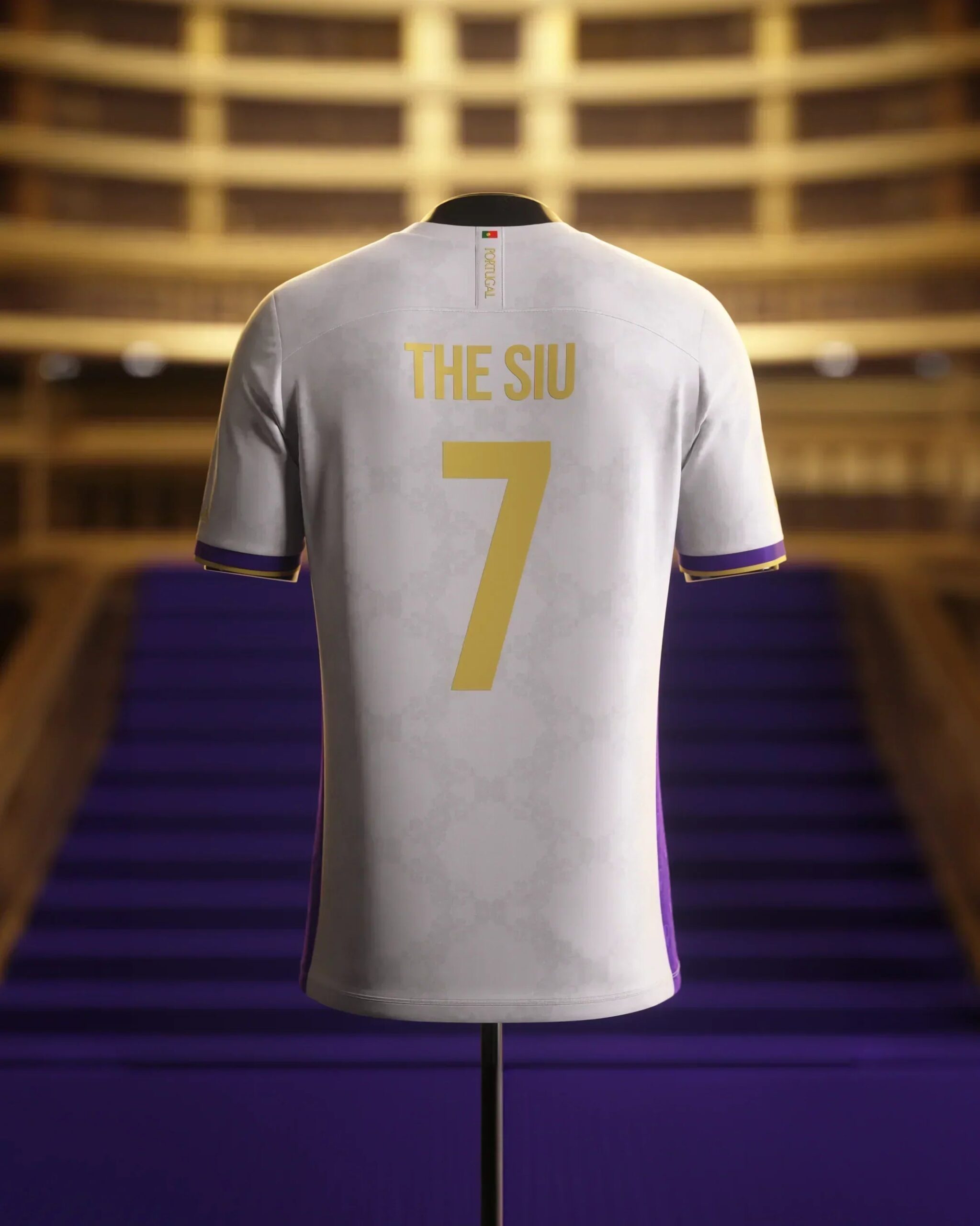 Camisa Real madrid 24/25 Edição Especial The siu RONALDO - Branca com Dourado - Imagem 2