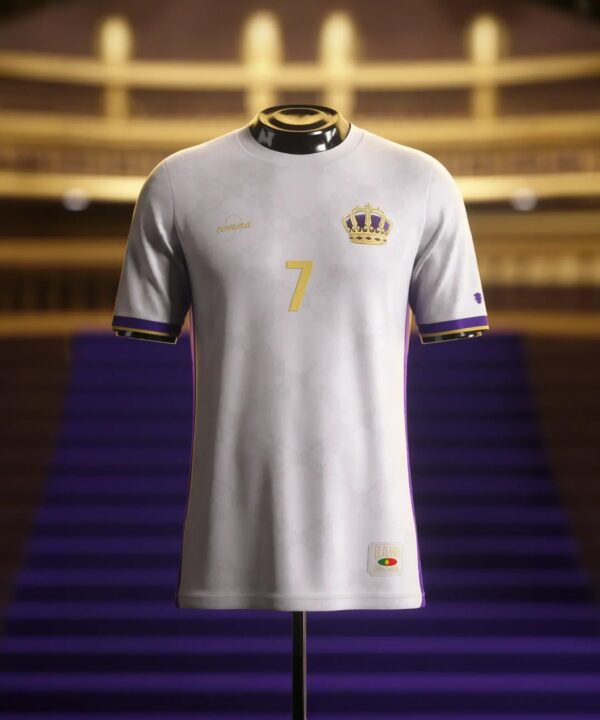 Camisa Real madrid 24/25 Edição Especial The siu RONALDO - Branca com Dourado