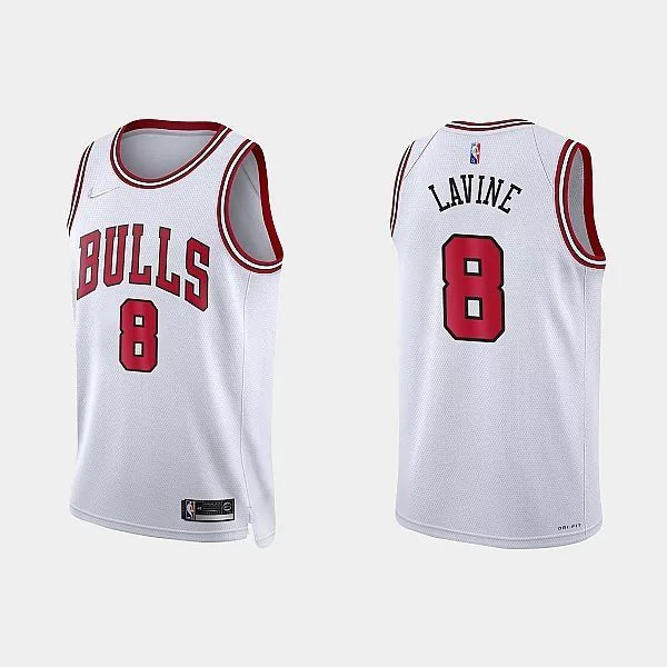 Regata NBA Chicago Bulls Edition 21-22 Nike Authentic Lavine 8 - Branca