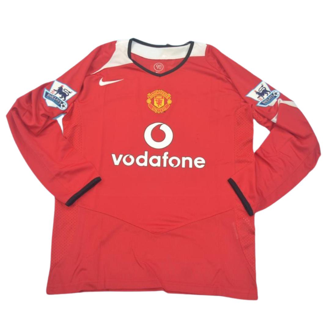 Camisa Manchester United Manga Longa 04/06 - Versão Retrô "V.Nistelrooy" Nº 10 - Imagem 9