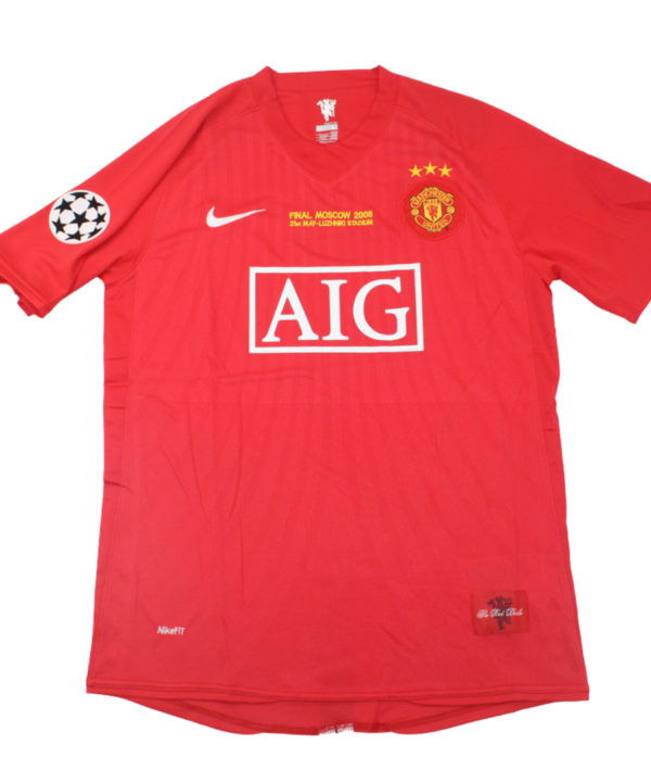 Camisa Manchester United UCL Final 3 Estrelas 07/08 - Versão Retrô