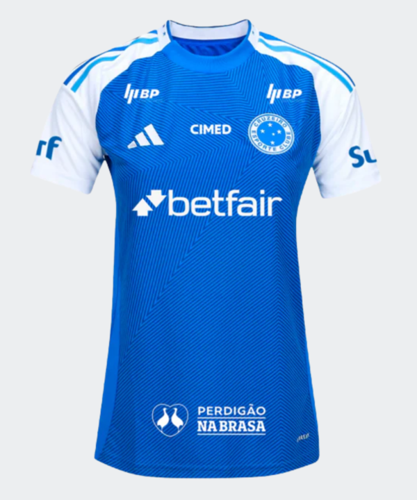 Camisa Feminina adidas Cruzeiro 2025/26 I Com Patrocínios