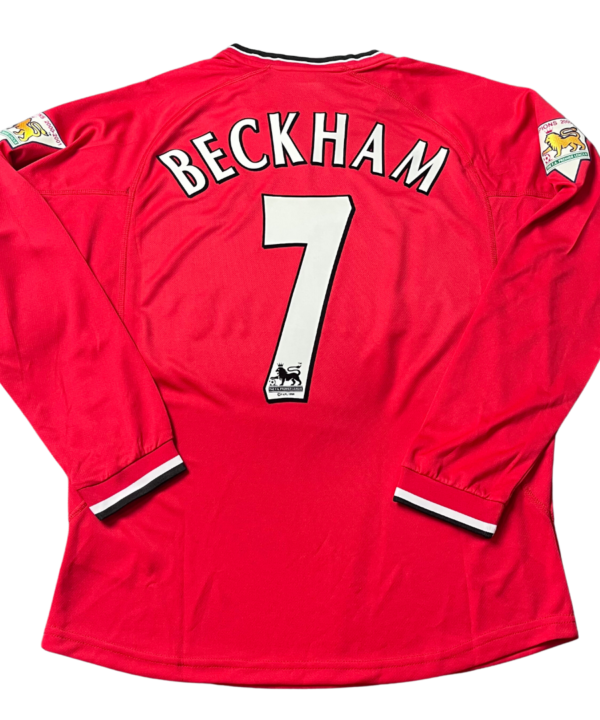 Camisa Manchester United Manga Longa 00/01 - Versão Retrô "Beckham" Nº 7