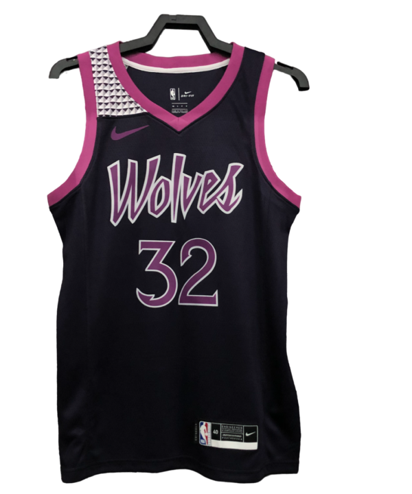 Regata NBA Minnesota Timberwolves Nike Authentic Towns 32 - Preta