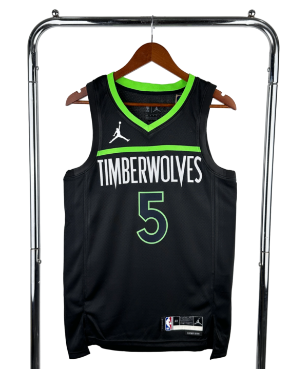 Regata NBA Minnesota Timberwolves Jordan Authentic Edwards 5 - Preta