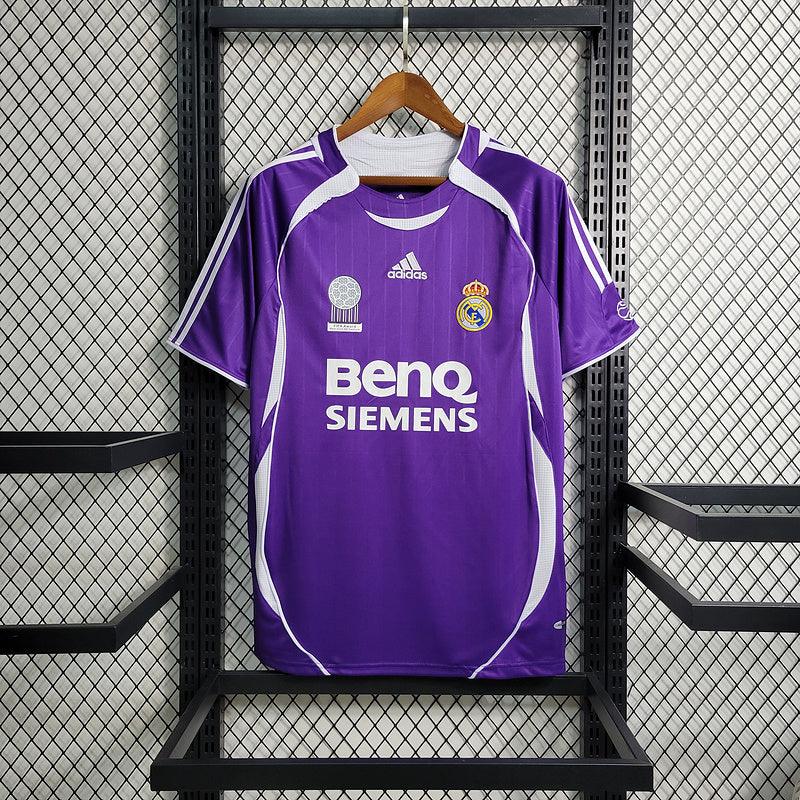 Camisa Real Madrid Away 2006/07 Adidas Retrô - Roxa - Imagem 8