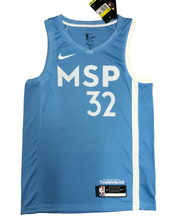 Regata NBA Minnesota Timberwolves City Edition  Nike Authentic Towns 32 - Azul