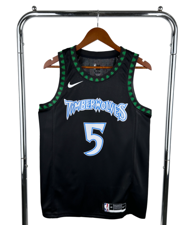 Regata NBA Minnesota Timberwolves Retrô Nike Authentic Edwards 5 - Preta
