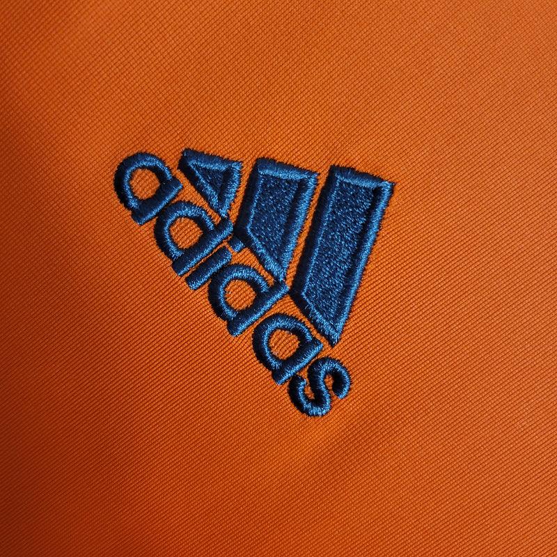 Camisa Real Madrid II Away 2013/14 Retrô (Manga longa) Laranja - Imagem 3