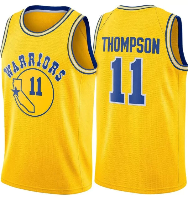 Regata NBA Golden State Warriors Classic Edition Nike Authentic Swingman Thompson 11 - Amarela