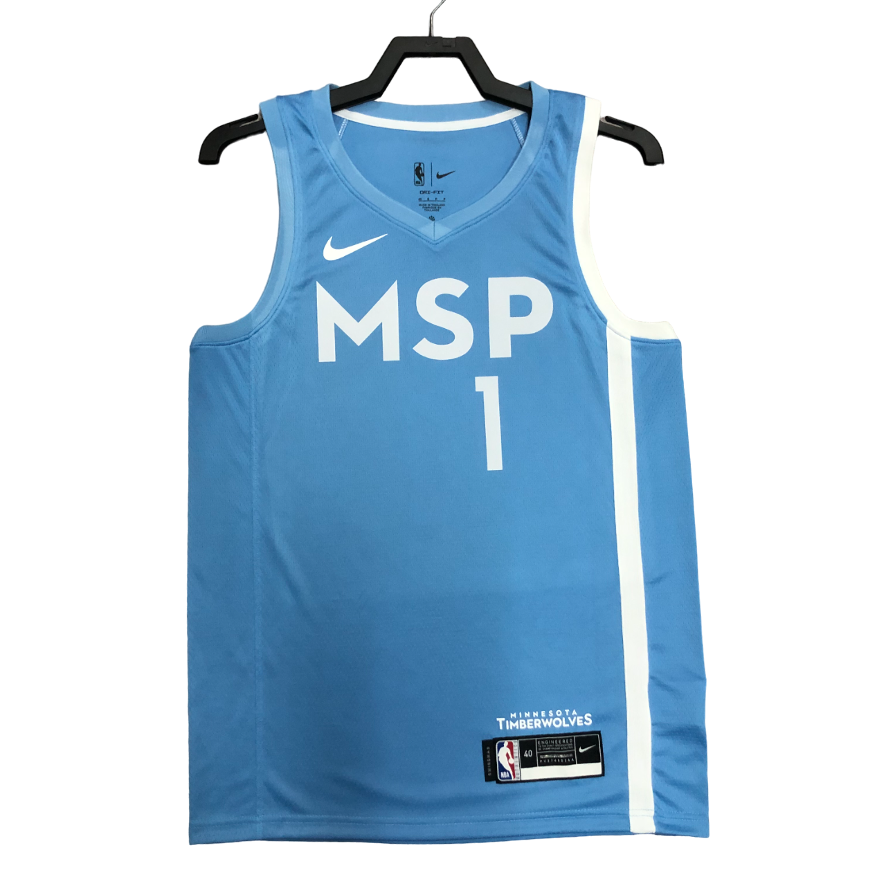 Regata NBA Minnesota Timberwolves City Edition Nike Authentic Edwards 1 - Azul