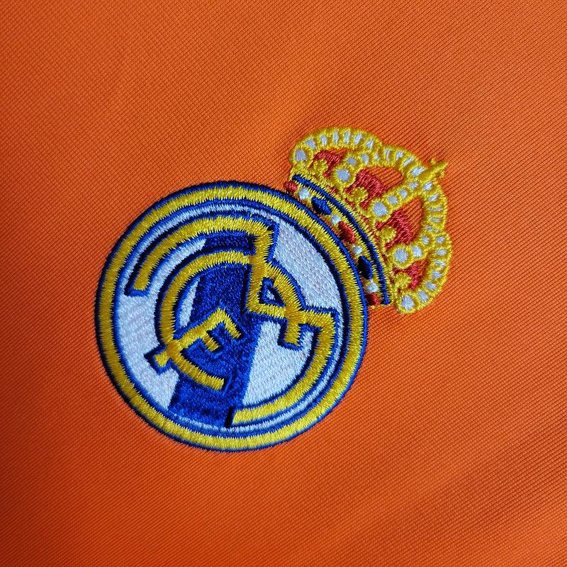 Camisa Real Madrid II Away 2013/14 Retrô (Manga longa) Laranja - Imagem 6