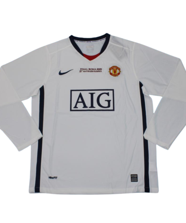 Camisa Manchester United Manga Longa Final Roma 2009 - Versão Retrô