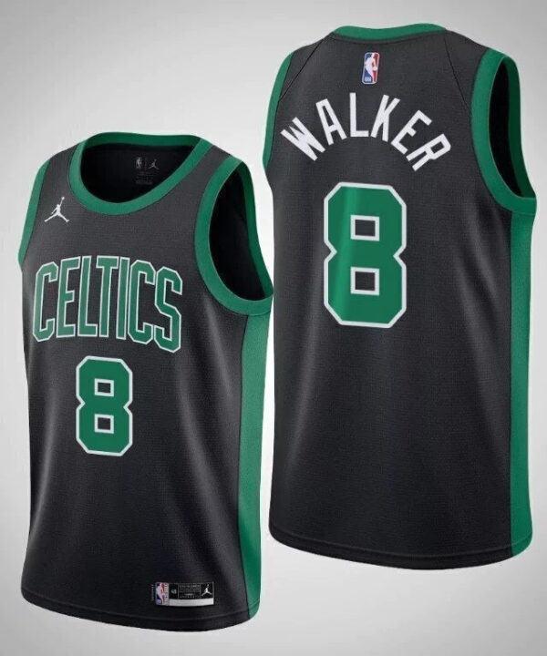 Regata NBA Boston Celtics Jordan Authentic Walker 8 - Preta