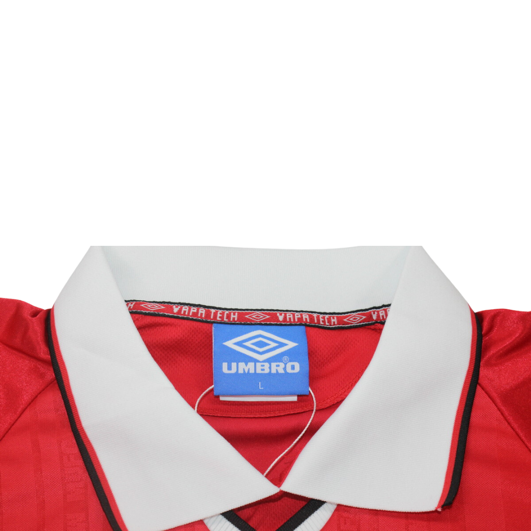 Camisa Manchester United Manga Longa 1999 - Versão Retrô "Beckham" Nº 7 - Imagem 13