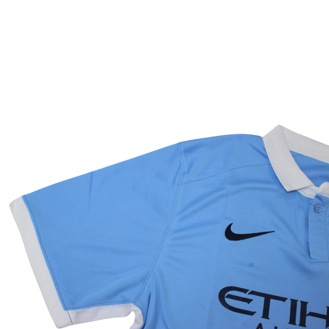 Camisa Manchester City Home 15/16 - Versão Retrô "Kun Aguero" Nº 10 - Imagem 7