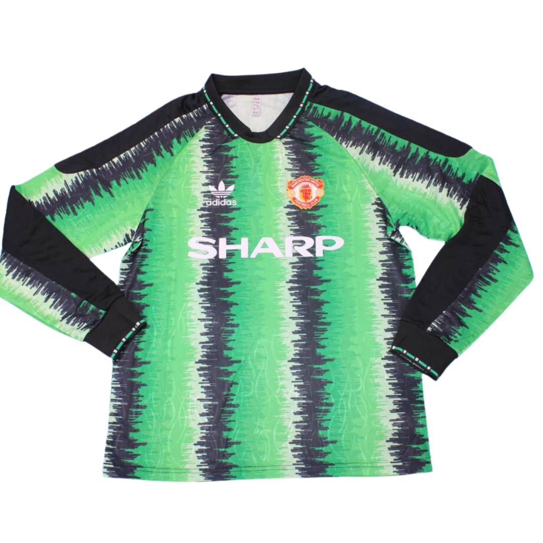 Camisa Manchester United Manga Longa 90/92 - Versão Retrô "Schmeichel" Nº 1 - Imagem 2