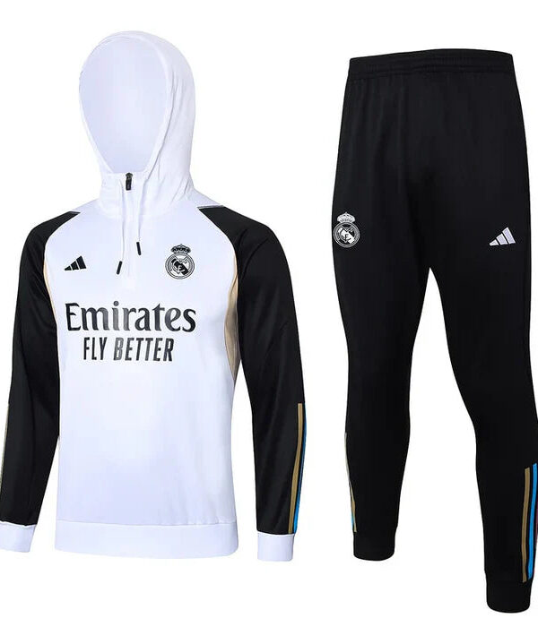 Conjunto Real Madrid 2023/24 Branco - Capuz