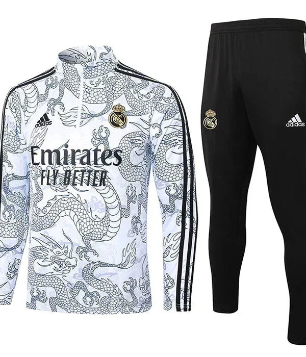 Conjunto Treino Real Madrid Dragon 23/24 - Branco