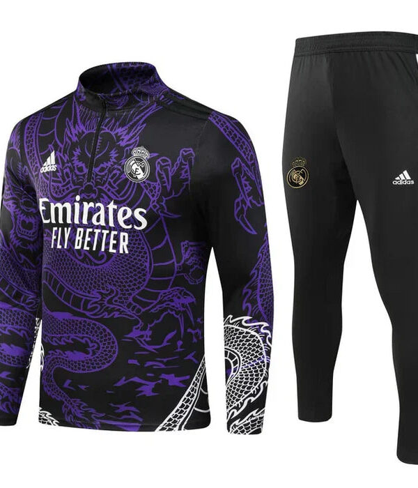Conjunto Treino Real Madrid Dragon 24/25 - Roxa