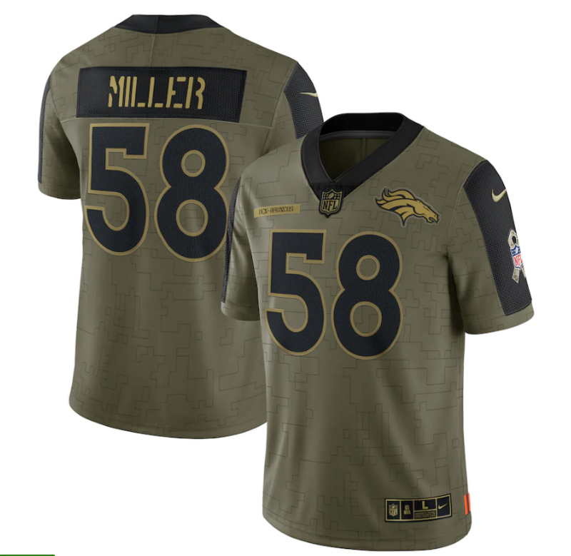 Camisa NFL Denver Broncos Vapor Limited Jersey Salute To Service 2021 - Imagem 2