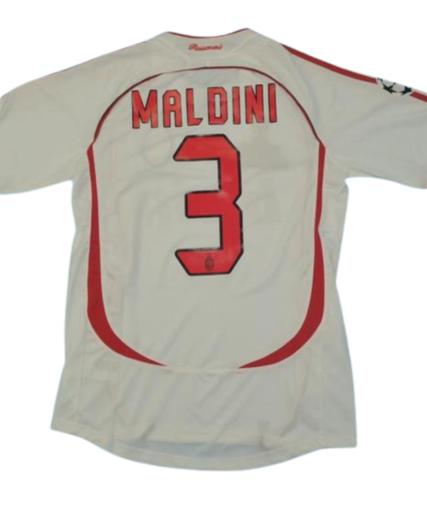 Camisa Retrô Milan Away UCL Finale Versão 2007 "Maldini" N°.3