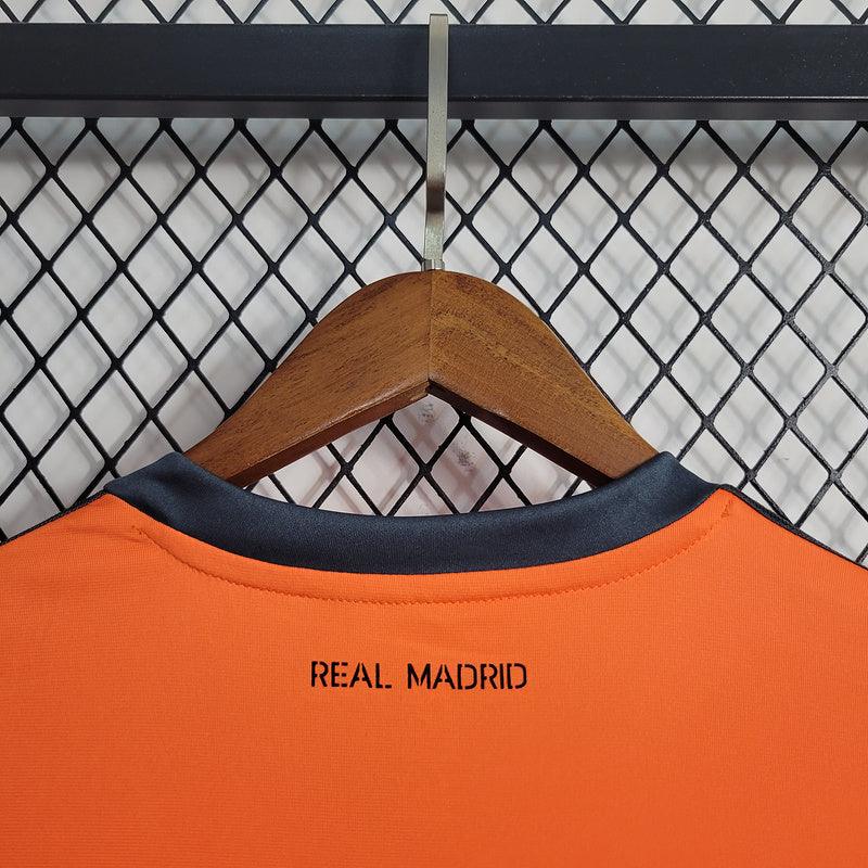 Camisa Real Madrid II Away 2013/14 Retrô (Manga longa) Laranja - Imagem 5