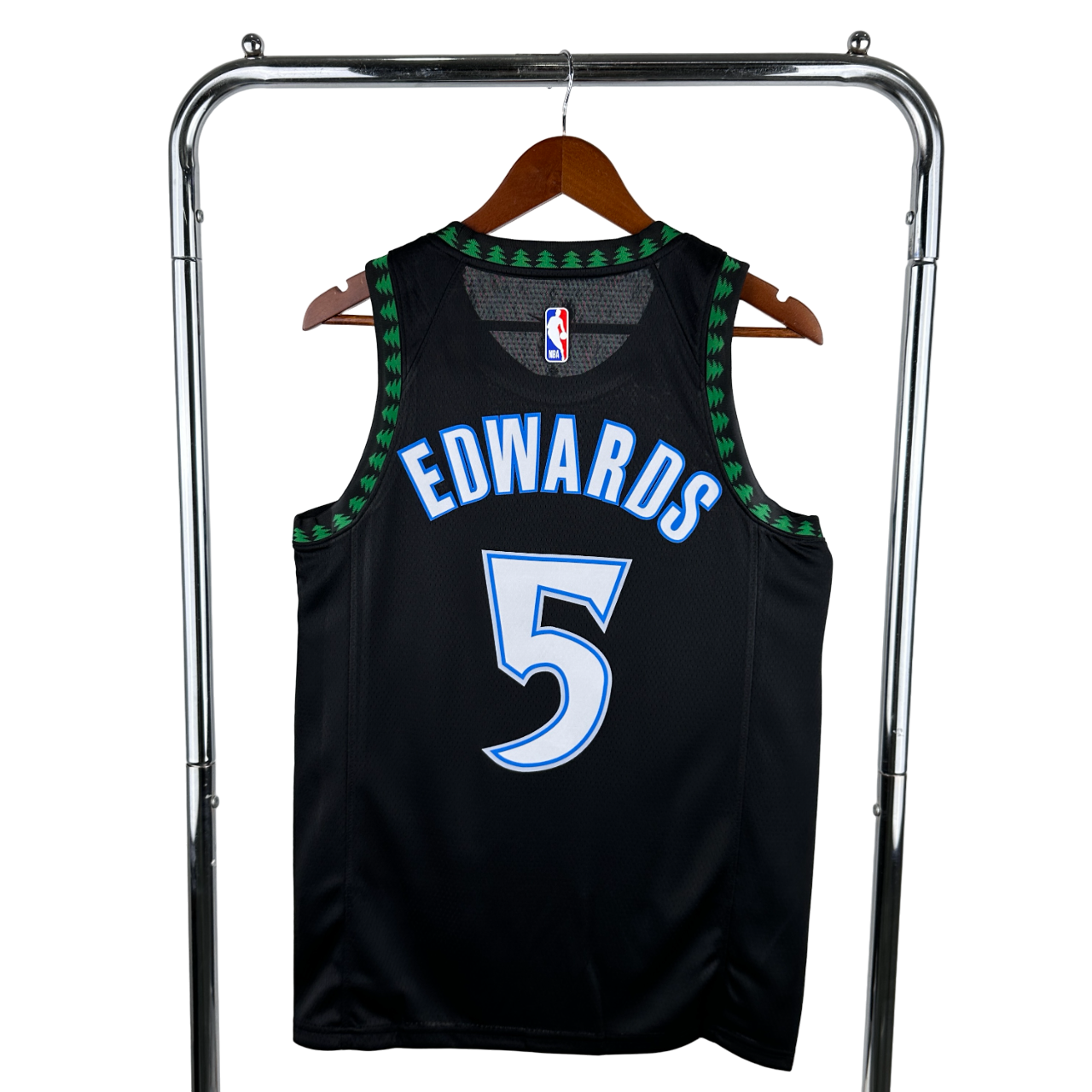 Regata NBA Minnesota Timberwolves Retrô Nike Authentic Edwards 5 - Preta - Imagem 2