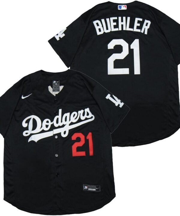 Camisa MLB Los Angeles Dodgers Jersey Preta Authentic