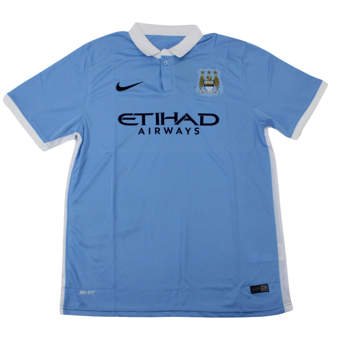Camisa Manchester City Home 15/16 - Versão Retrô "Kun Aguero" Nº 10 - Imagem 2
