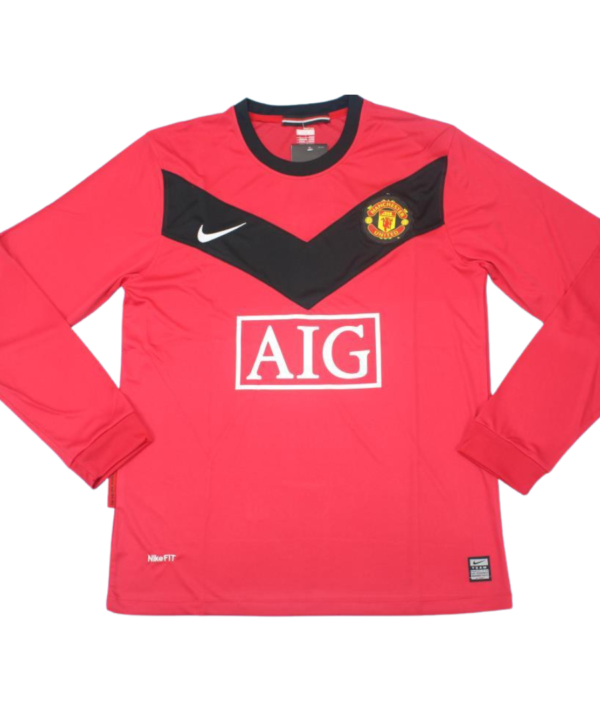 Camisa Manchester United Manga Longa Home 09/10 - Versão Retrô