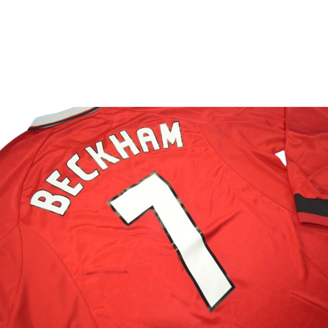 Camisa Manchester United Manga Longa 1999 - Versão Retrô "Beckham" Nº 7 - Imagem 14
