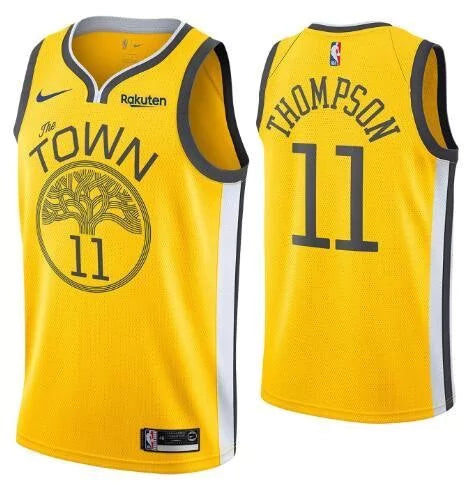 Regata NBA Golden State Warriors The Town Nike Authentic Swingman Thompson 11 - Amarela