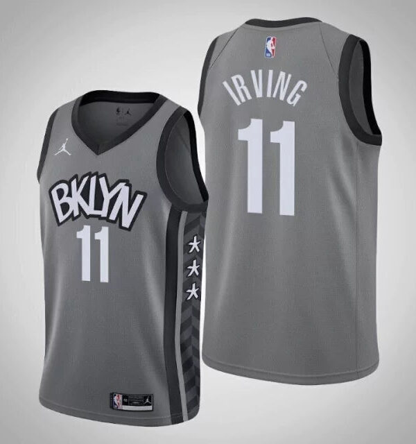 Regata NBA Brooklyn Nets Jordan Authentic Irving 11 - Cinza