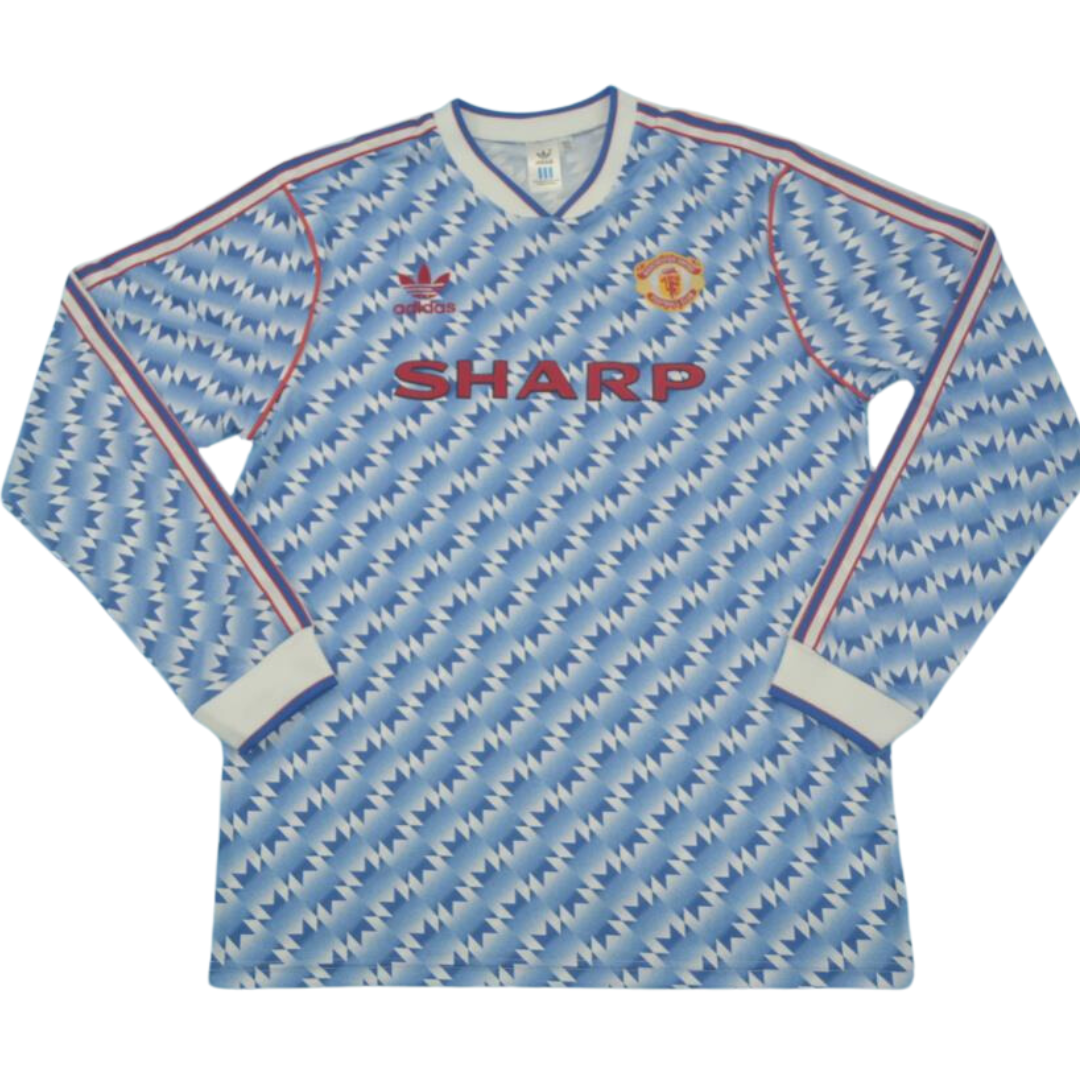 Camisa Manchester United Manga Longa Away 90/92 - Versão Retrô "Cantona" Nº 7 - Imagem 2