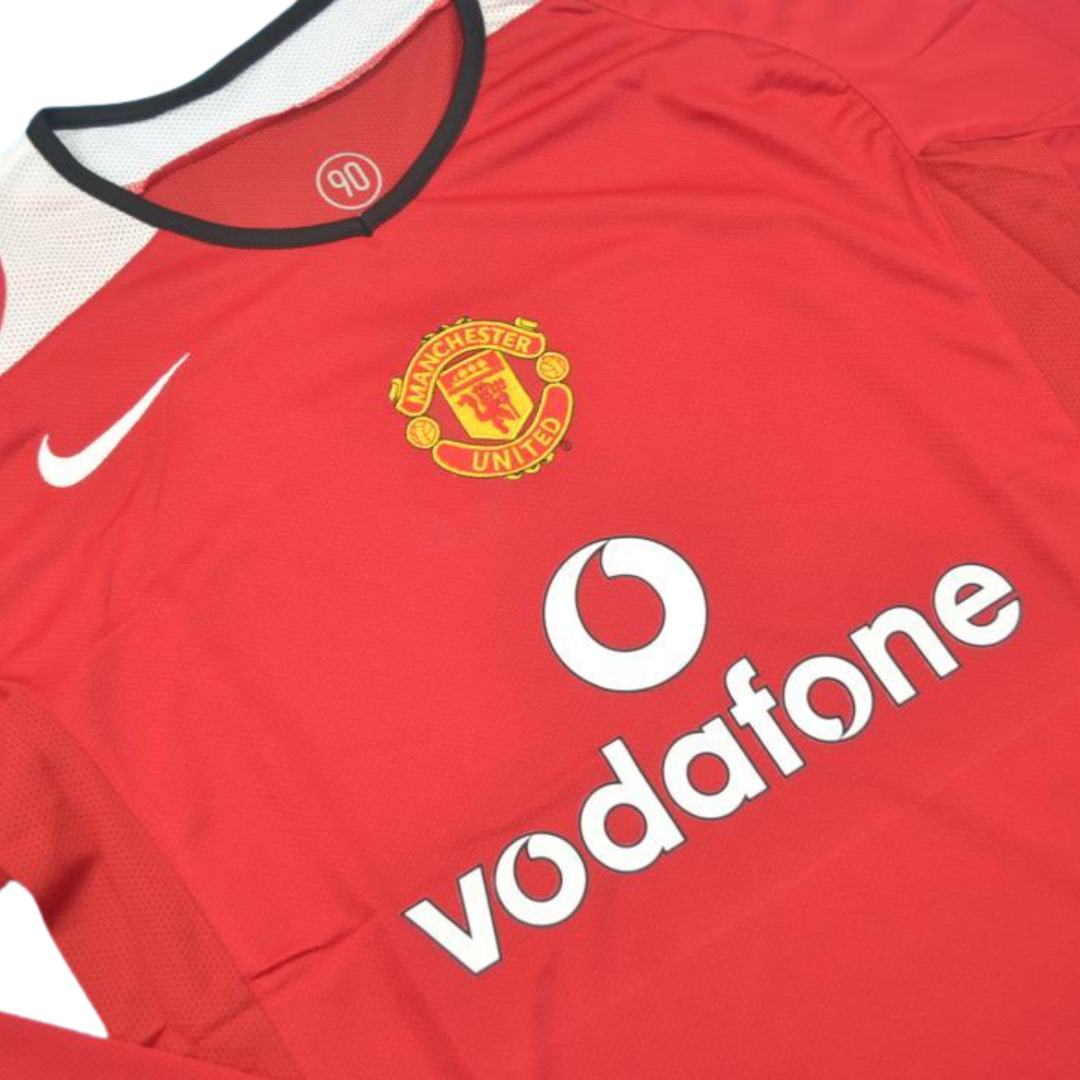 Camisa Manchester United Manga Longa 04/06 - Versão Retrô "V.Nistelrooy" Nº 10 - Imagem 7