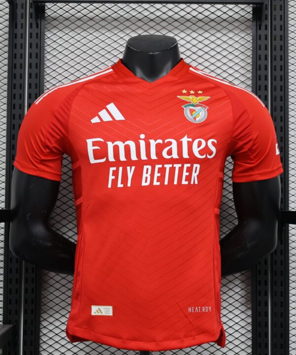 Camisa Benfica Home 2024/25 Jogador Adidas Masculino - Vermelha e Branca