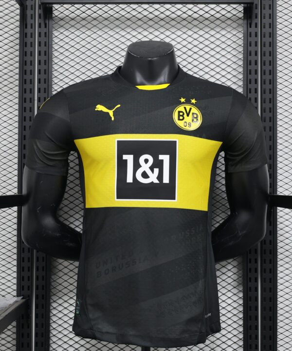 Camisa Borussia Dortmund Away 2024/25 Jogador Puma Masculino - Preta e Amarela