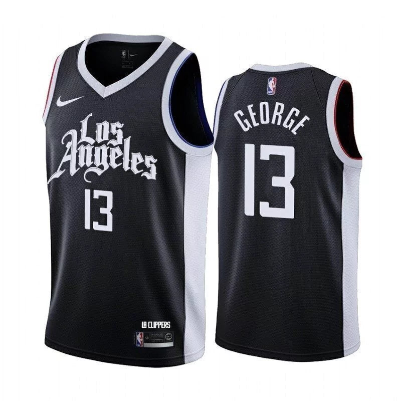 Regata NBA Los Angeles Clippers City 20/21 Edition Nike Authentic Swingman George 13 - Preta