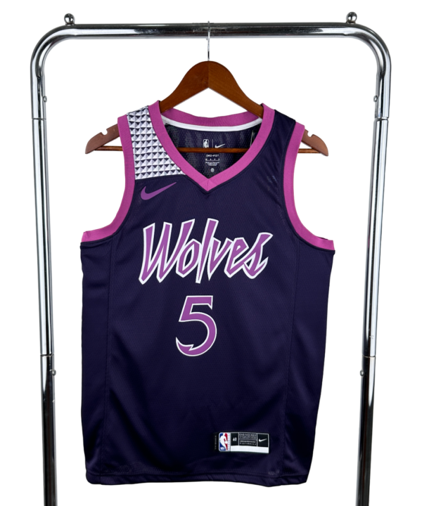 Regata NBA Minnesota Timberwolves Nike Authentic Edwards 5 - Roxa