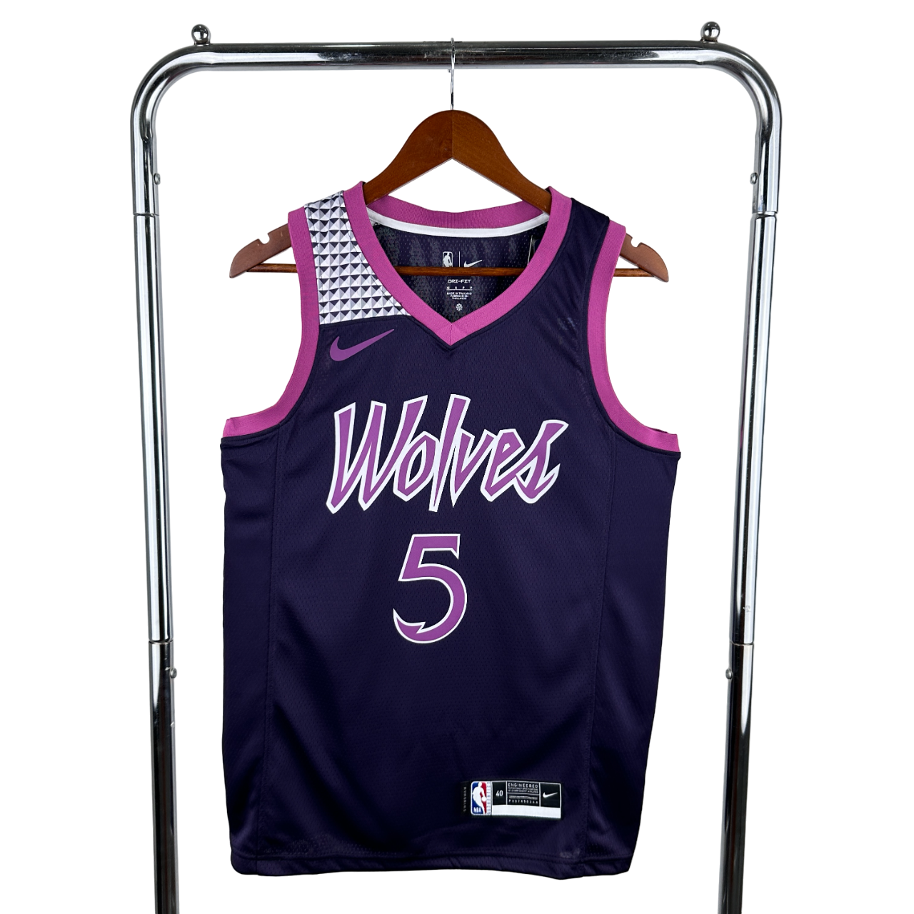 Regata NBA Minnesota Timberwolves Nike Authentic Edwards 5 - Roxa