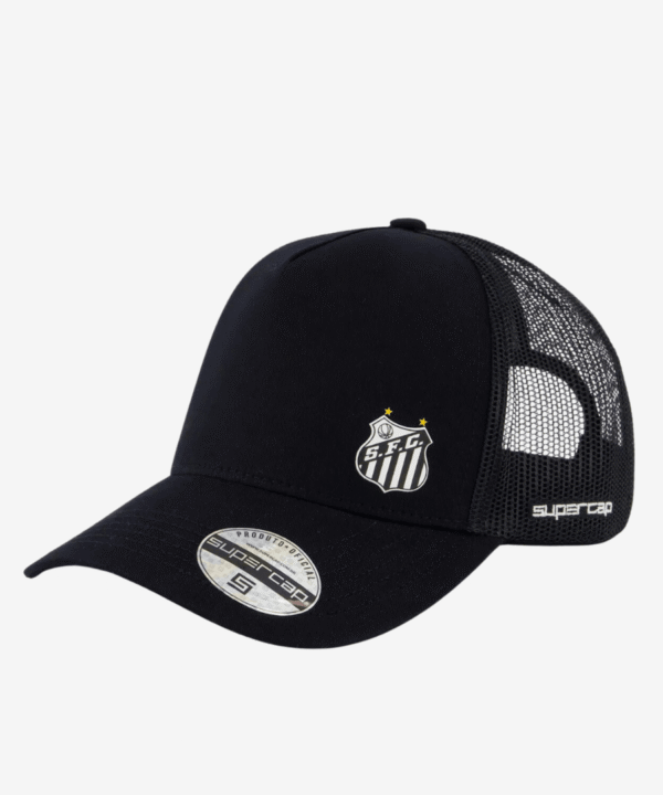Boné Santos Trucker Preto e Branco