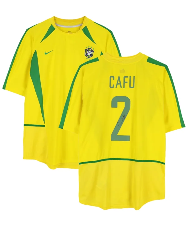 Camisa do Cafu da Seleção Brasileira 2002/04 (Assinatura) Modelo Titular da Nike - Icons