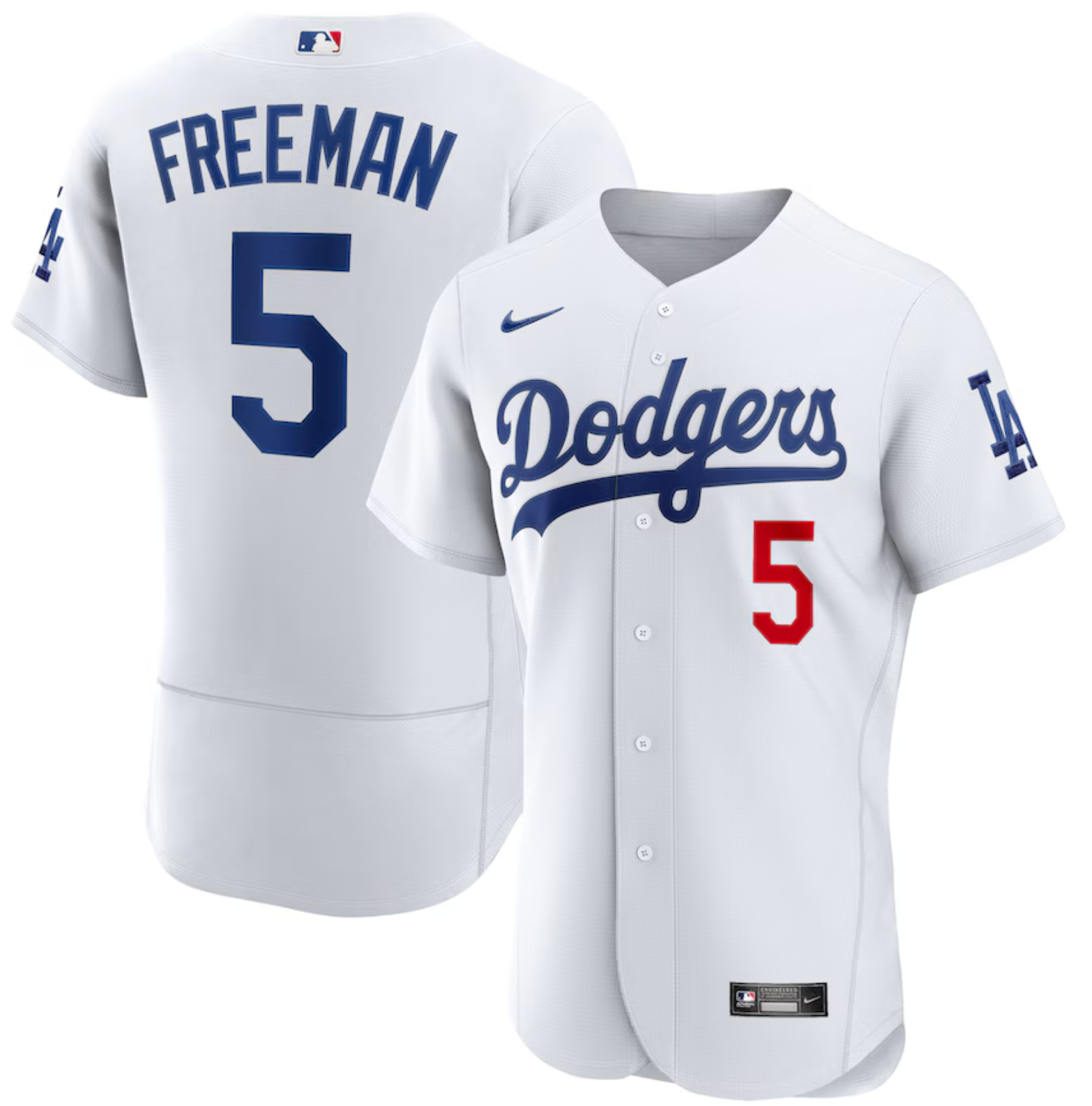 Camisa MLB Los Angeles Dodgers Jersey Branca Authentic - Imagem 3