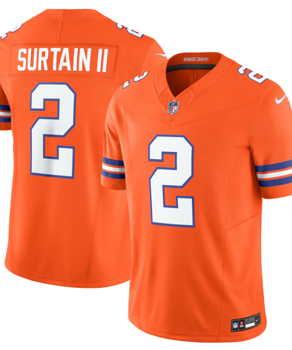 Camisa NFL Denver Broncos Vapor F.U.S.E. Limited Laranja Mile High Collection 1977 Throwback