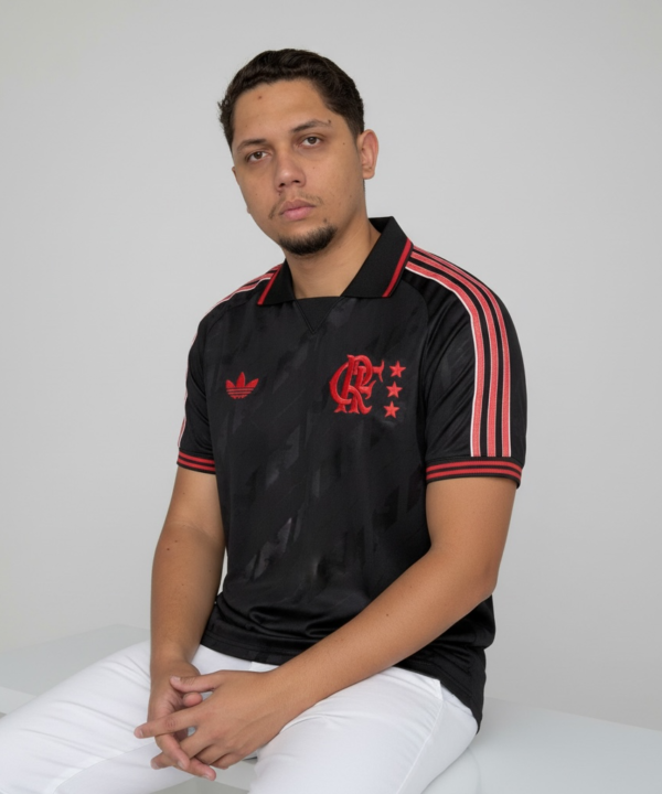 Camisa Flamengo Lifestyler 25/26 Adidas Masculina - Preto