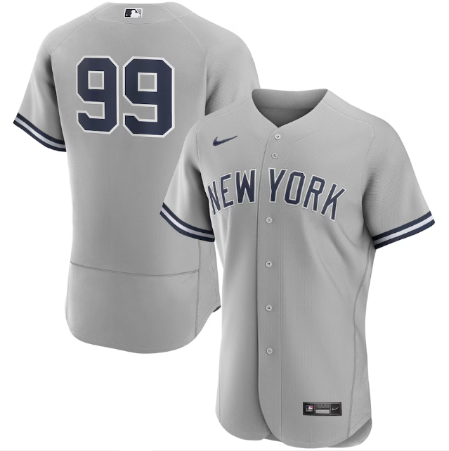 Camisa MLB New York Yankees Jersey Cinza Authentic - Imagem 2