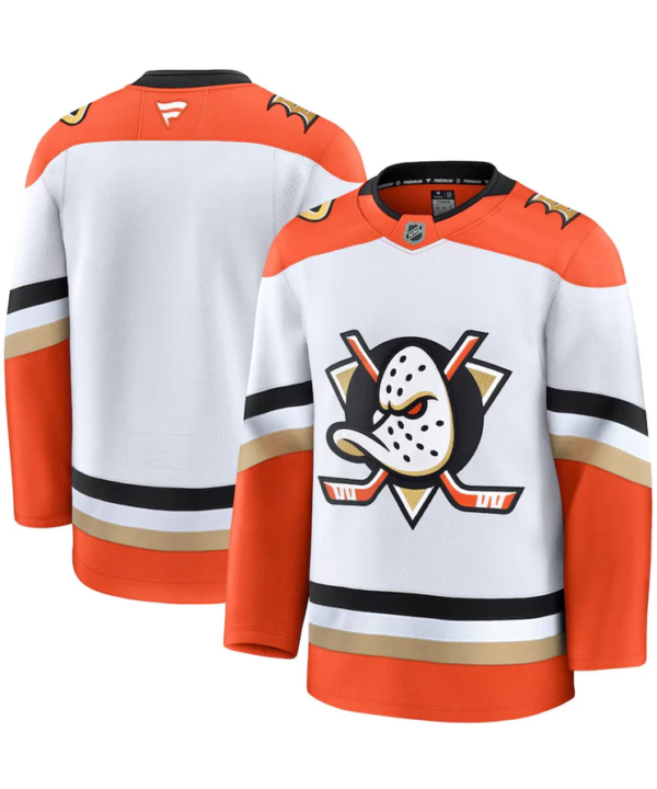 Camisa NHL Anaheim Ducks Jersey Branca/Laranja