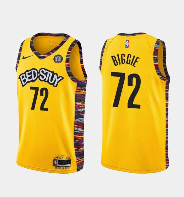 Regata NBA Brooklyn Nets Edition 20/21 Nike Authentic Biggie 72 - Amarela
